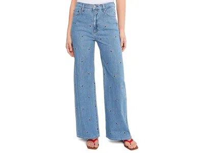 Daze Far Out High-rise Wide Leg In Fated In Blue