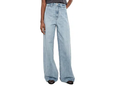 Daze Far Out High-rise Wide Leg In Hot Streak In Blue