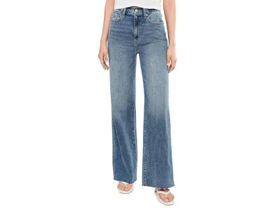 Daze Far Out High-rise Wide Leg In Stunner In Blue