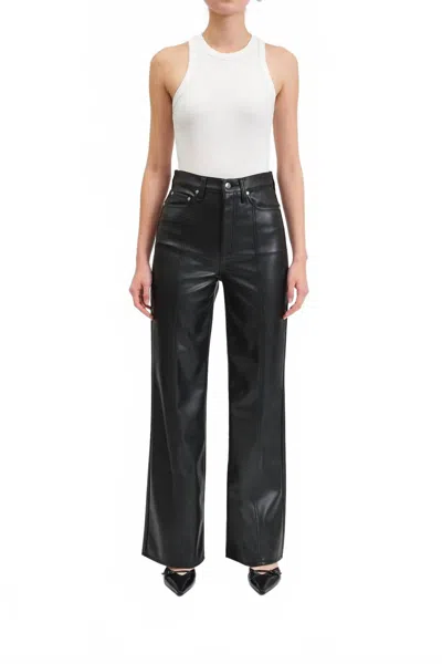 Daze Far Out Leather Pants In Black