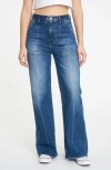 Daze Far Out Patchpocket Wide Leg Jean In Playdate In Blue