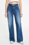 Daze Far Out Patchpocket Wide Leg Jean In Playdate In Blue
