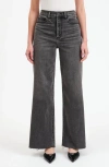 Daze Far Out Raw Hem High Waist Wide Leg Jeans In Milky Way