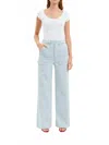 Daze Far Out Utility Wide Leg Jeans In Blue
