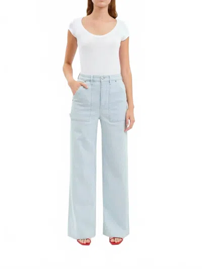 DAZE FAR OUT UTILITY BELL STRIPE PANTS IN BLUE