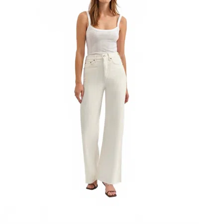 Daze Far Out Wide Leg Jean In Cream In White