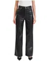 Daze Sun High Waist Straight Leg Faux Leather Pants In Multi