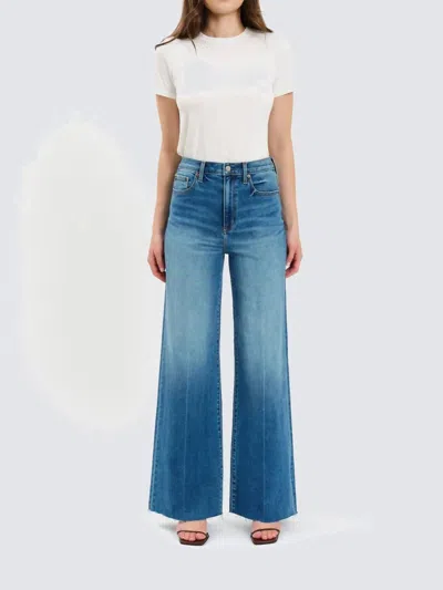 Daze Far Out Wide Leg Jeans In New Indigo In Blue