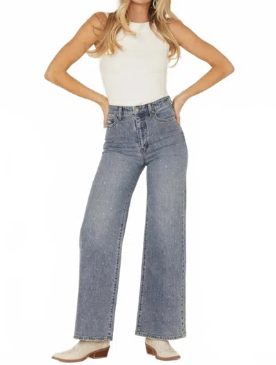 Daze Far Out Wide Leg Jeans In Twinkle In Blue