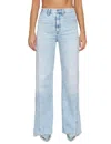 Daze Kickback High Rise Palazzo Jeans In Hush In Blue
