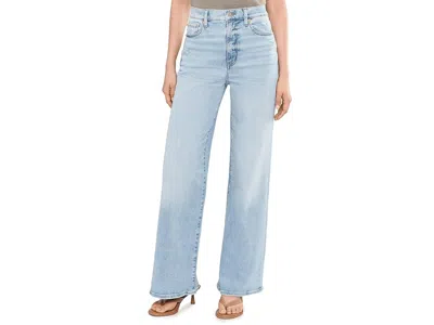 Daze Farout High-rise Wide Leg In Blooming Vintage In Blue