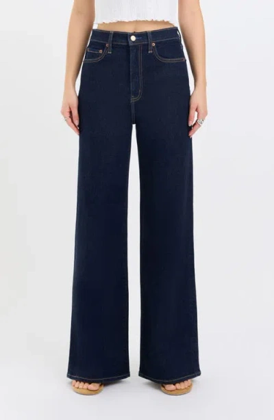 Daze Farout Wide Leg Jeans In Blue