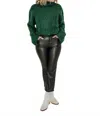 Daze Harlyn Leather Boot Crop Pants In Black In Black