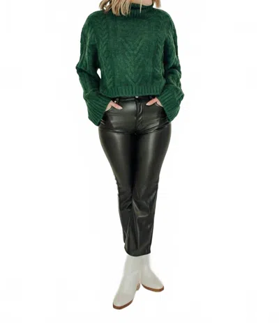 Daze Harlyn Leather Boot Crop Pants In Black