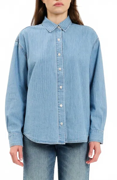 Daze Haven Long Sleeve Shirt In Whimsy In Blue