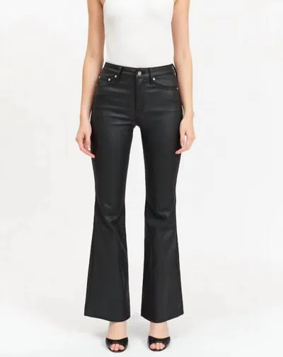 Daze Heartbreaker Flare Coated Denim In Coated Asphalt