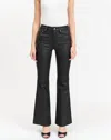 Daze The Heartbreaker Coated Faux Leather Flare Jeans In Multi