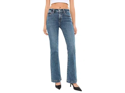 Daze Heartbreaker Mid-rise Flare In Dusk Women's Clothing Dusk: 28 32, Cotton/denim/spandex In Multi