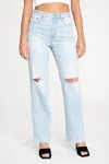 Daze High Rise Vintage Straight Jeans In First Sight Vintage In Multi