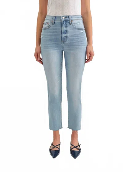 Daze High Street High Rise Jeans In Blooming Vintage In Blue