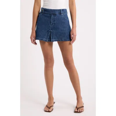 Daze High Tide Denim Miniskirt In Rush