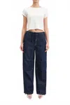 Daze Jetset Jogger Drawcord Pants In Black In Blue