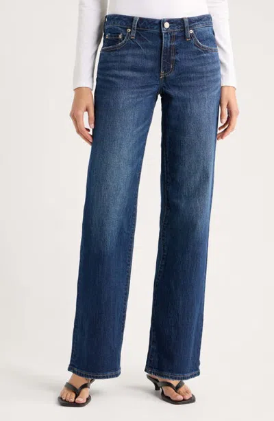 Daze Keeper Distressed Straight Leg Jeans In Blue
