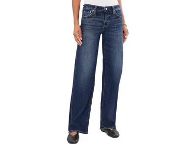 Daze Keeper Low Rise Straight In Dark Authentic Women's Clothing Dark Authentic: 29 32, Cotton/denim/elas In Blue