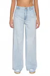 Daze The Kickback High Rise Palazzo Jeans In Baby Talk In Blue