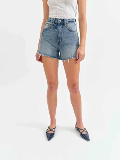 Daze Knockout High Rise A Line Short In Thrill Vintage In Transparent