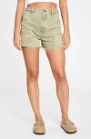 DAZE KNOCKOUT HIGH WAIST CARGO DENIM CUTOFF SHORTS