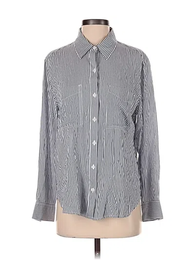 Pre-owned Daze Long Sleeve Button Down Shirt In Gray