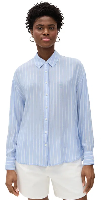 Daze Lotus Button Down Shirt Castle Stripe