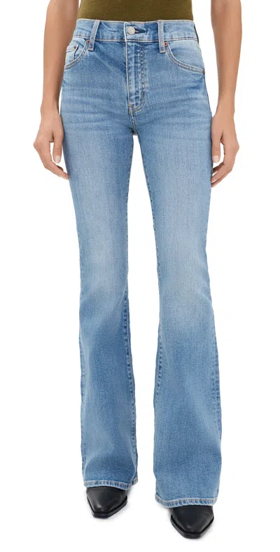 Daze Lover Mid Flare Jeans Text Me In Blue