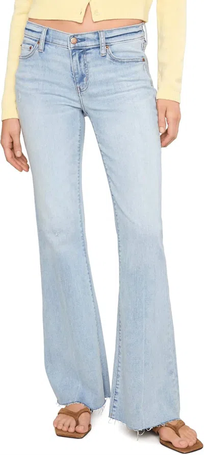 Daze Lowkey Low Rise Flare Jeans In Wanted In Blue