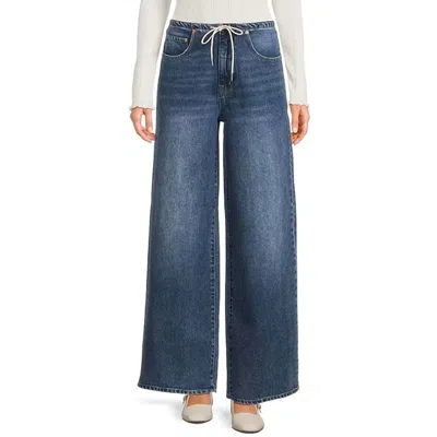 Daze Madison Mid Rise Wide Leg Jeans In Blue