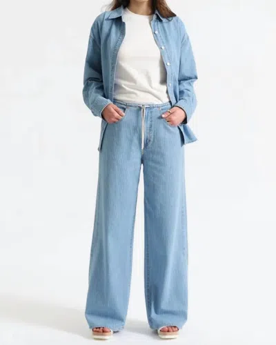 Daze Madison Wide Leg Jean In Blue In Multi