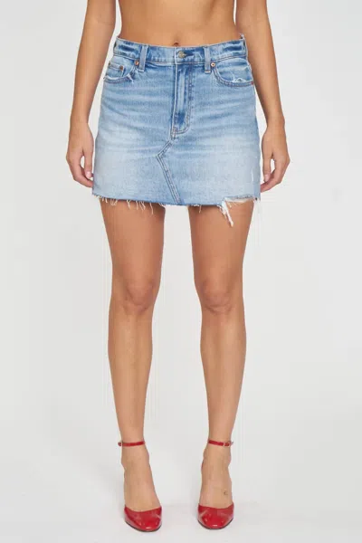 Daze Malibu Denim Mini Skirt In Obviously Vintage