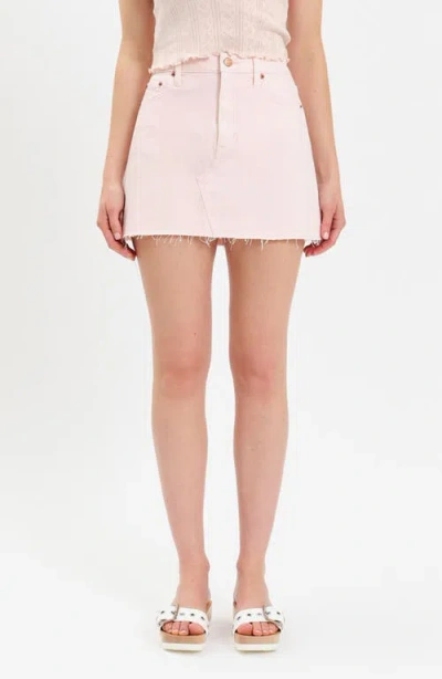 Daze Malibu Denim Miniskirt In Pink