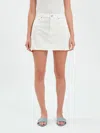 Daze Malibu Mid Waist Mini Skirt In Swan Vintage In Animal Print