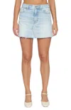 Daze Troublemaker High Waist Distressed Denim Cutoff Shorts In Multi