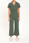 Daze Maverick Wide Leg Jumpsuit In Grass In Green