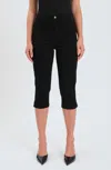 Daze Midtown High Waist Capri Jeans In Ghosted In Multi