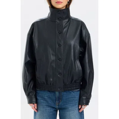 Daze Phantom Faux Leather Jacket In Black