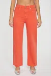 Daze Pleaser Distressed High Waist Raw Hem Crop Jeans In Multi