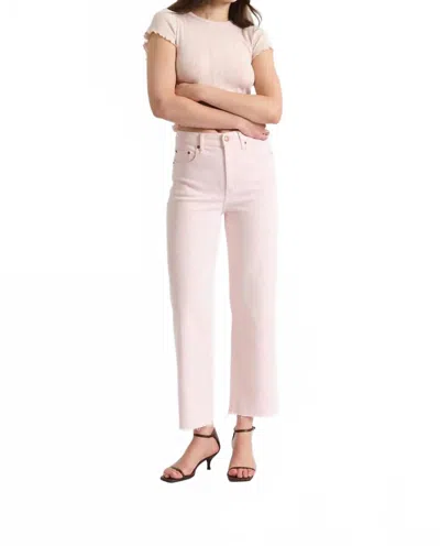 Daze Pleaser High Rise Wide Ankle Jean In Think Pink