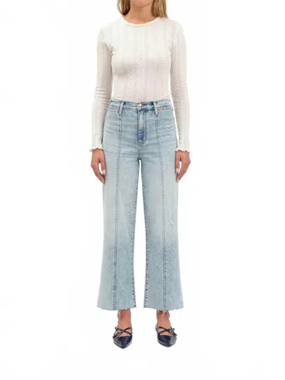 Daze Pleaser High Rise Wide Ankle Jeans In Cupid In Multi