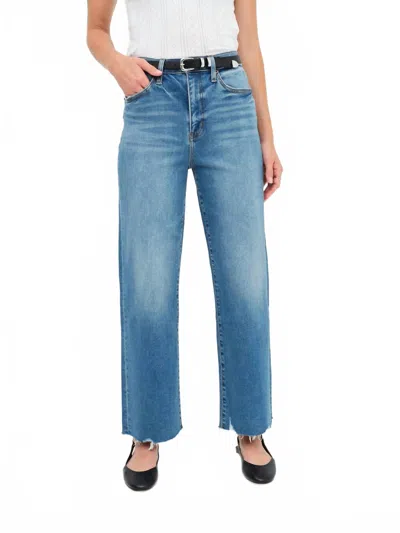 Daze Pleaser High Rise Wide Ankle Jeans In Vibe Check In Blue