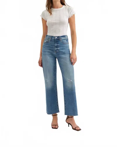 Daze Pleaser High Rise Wide Leg Ankle Jean In Wide Awake In Multi