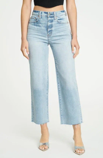 Daze Pleaser High Waist Raw Hem Crop Jeans In Miracle